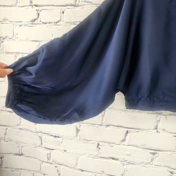 Free People Midnight Vibes Top Womens XS oversized Dolman Poet Flowy sleeve - Picture 11 of 11